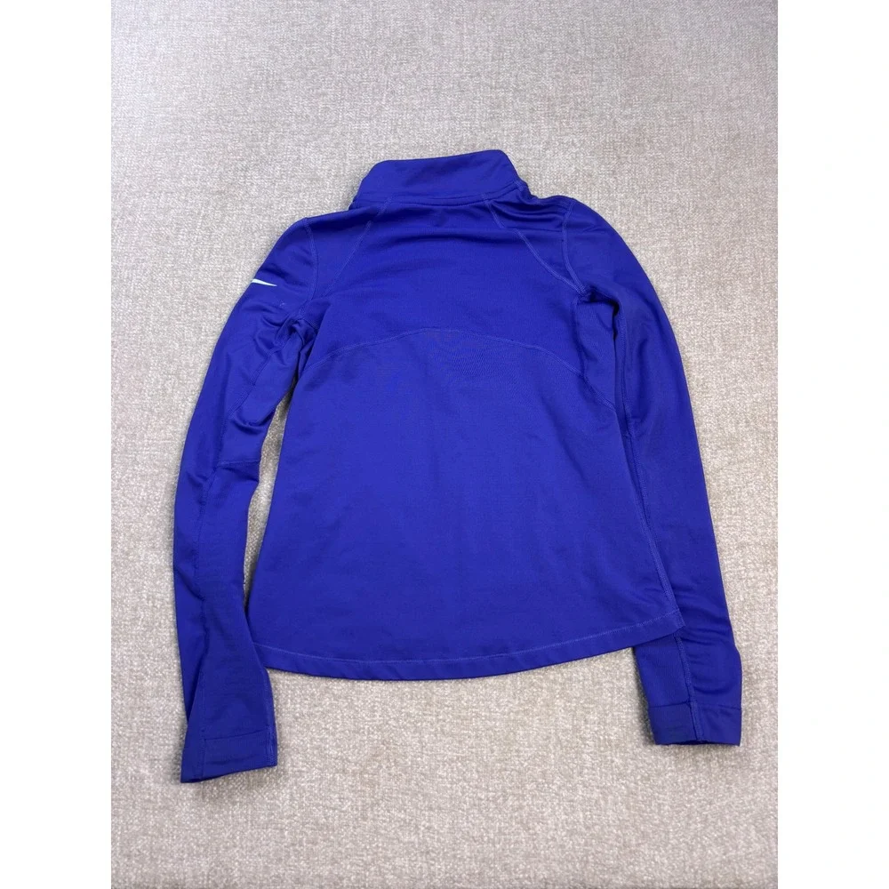 Nike Pro Dri-FIT Girls Royal Blue Quarter Zip Long Sleeve Athletic Pullover L
